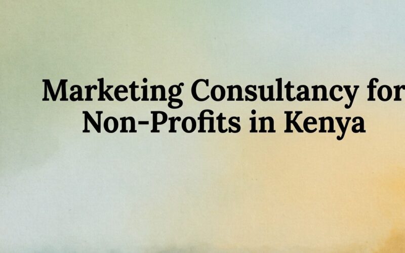 Marketing Consultancy for Non-Profits in Kenya