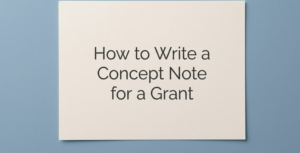 How to Write a Concept Note for a Grant