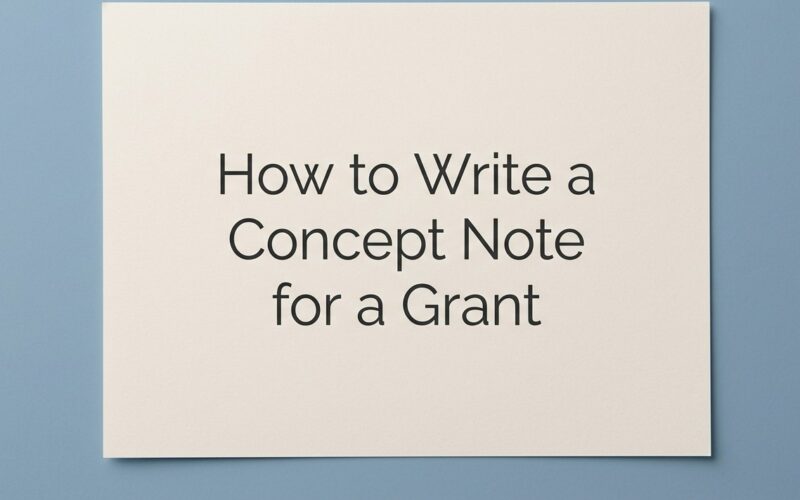 How to Write a Concept Note for a Grant