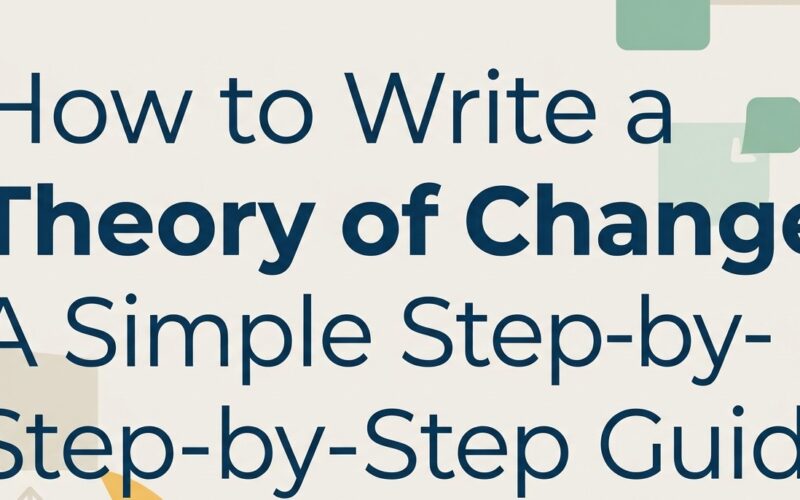 How to Write a Theory of Change